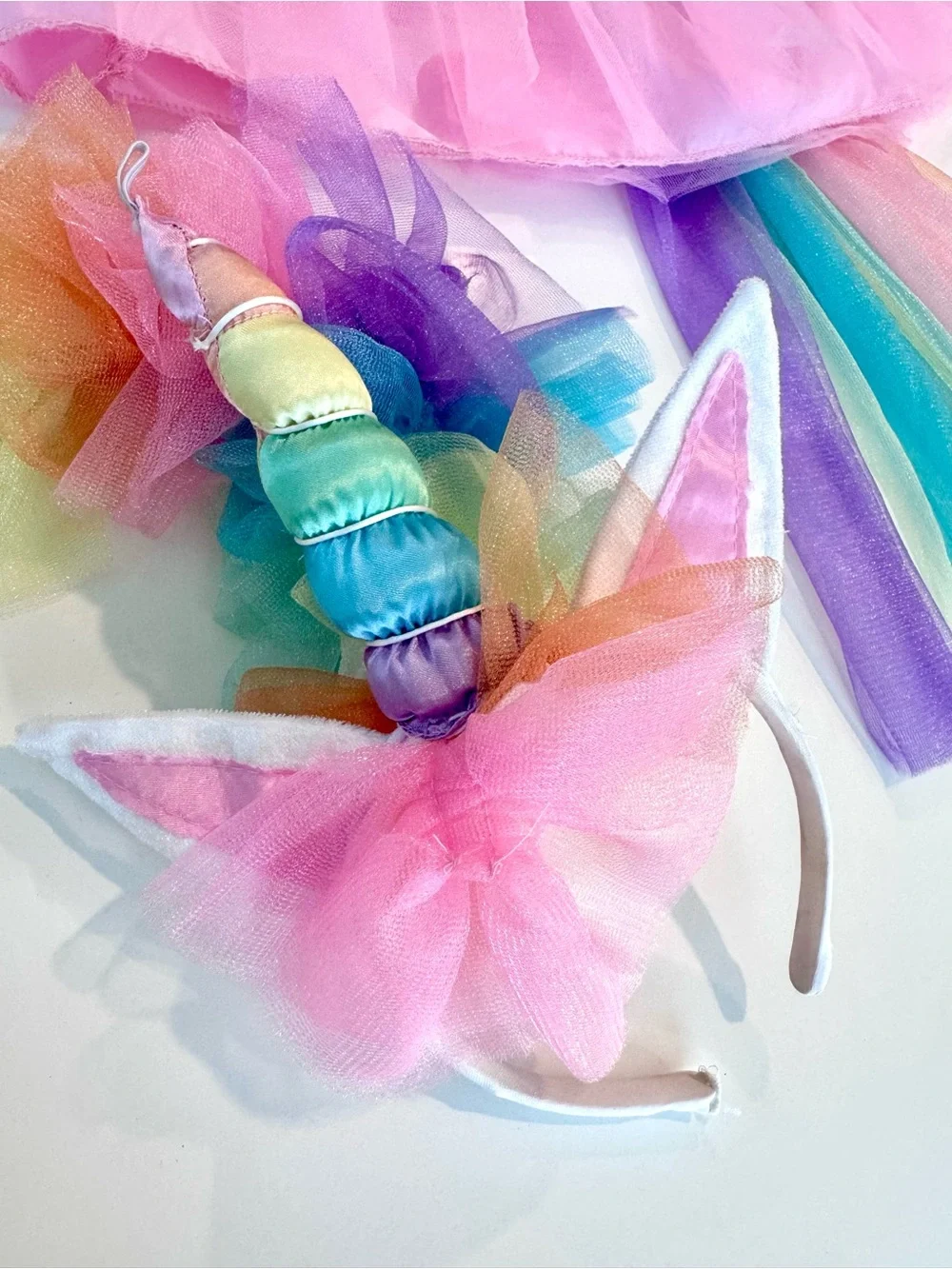 Target Pink Tutu Set with Rainbow Tail and Unicorn Headband One Size (Kids)
